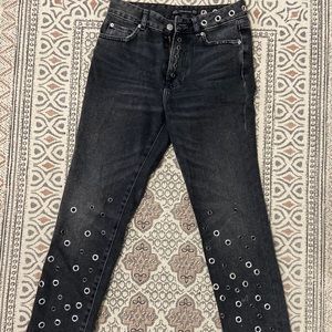 Zara jeans with metal accents